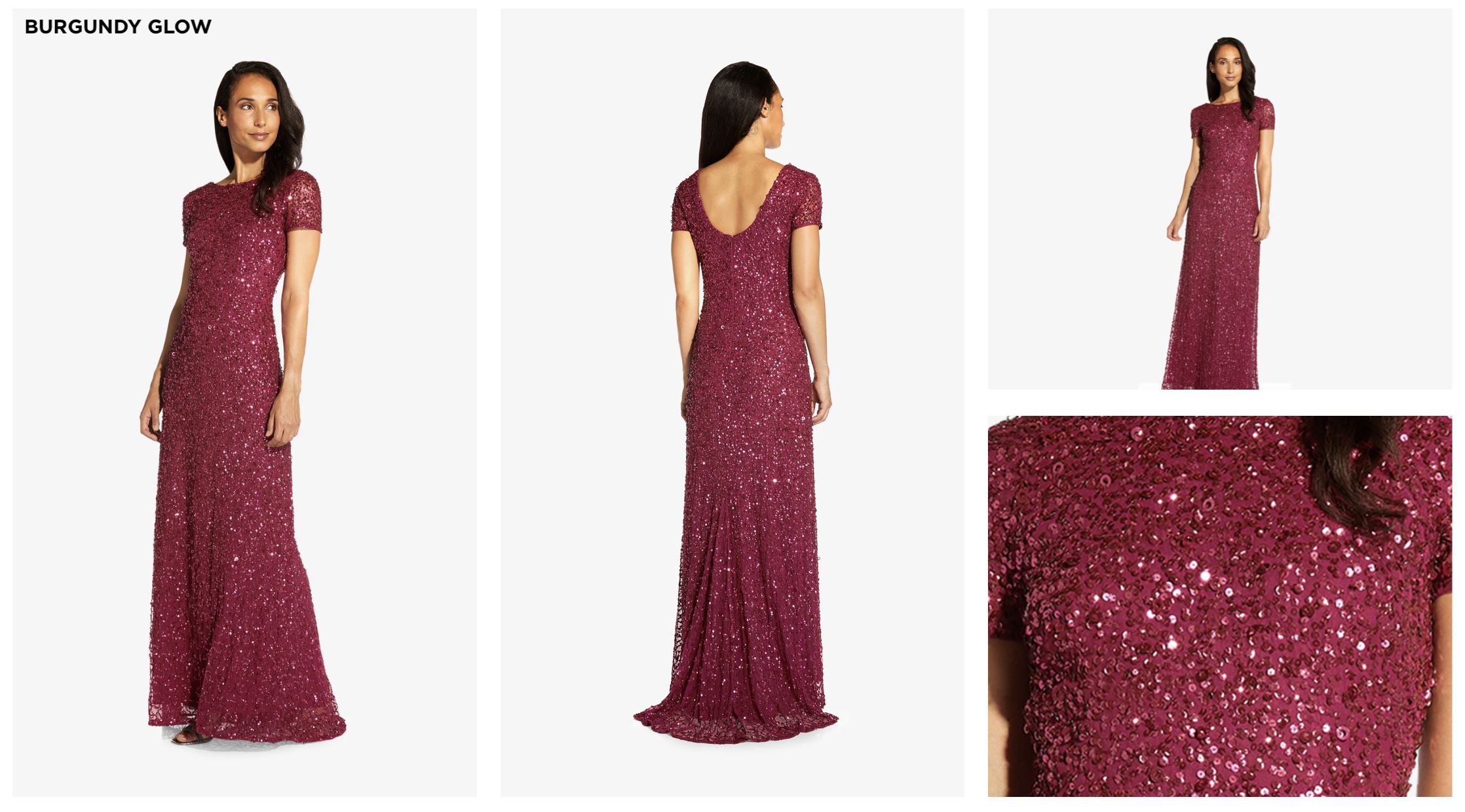 【海外限定】AdriannaPapell ドレス☆Papell Studio Sequin High Adrianna Papell Women's Long 3D Floral Sequin Gown/Dress