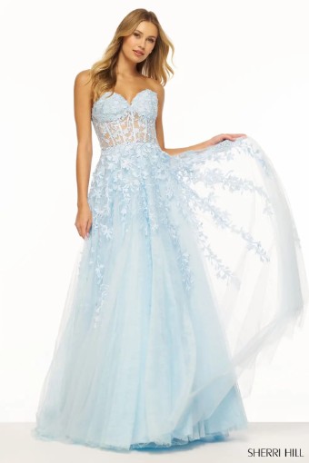 Sherri Hill 55760 #8 Light Blue thumbnail