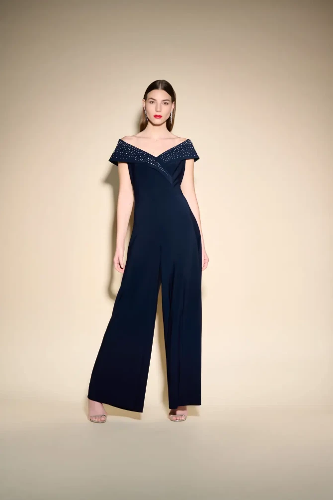 [self-portrait]在庫処分Off shoulder Jump Suit Black Crepe Off Shoulder Jumpsuit – self-portrait-EU